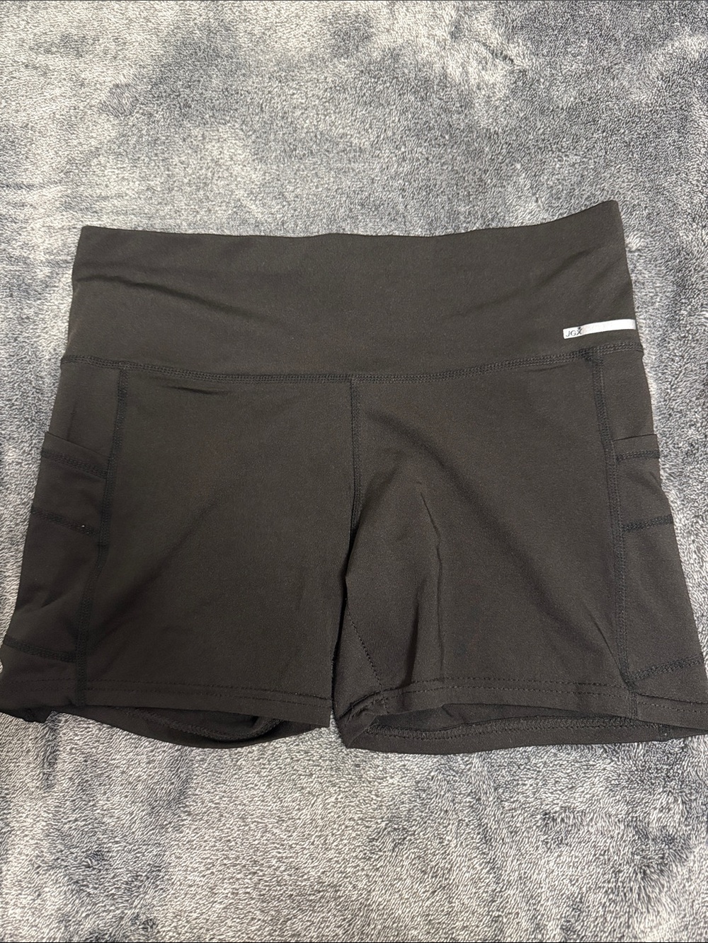 Women’s Black Athletic High-Waist Shorts